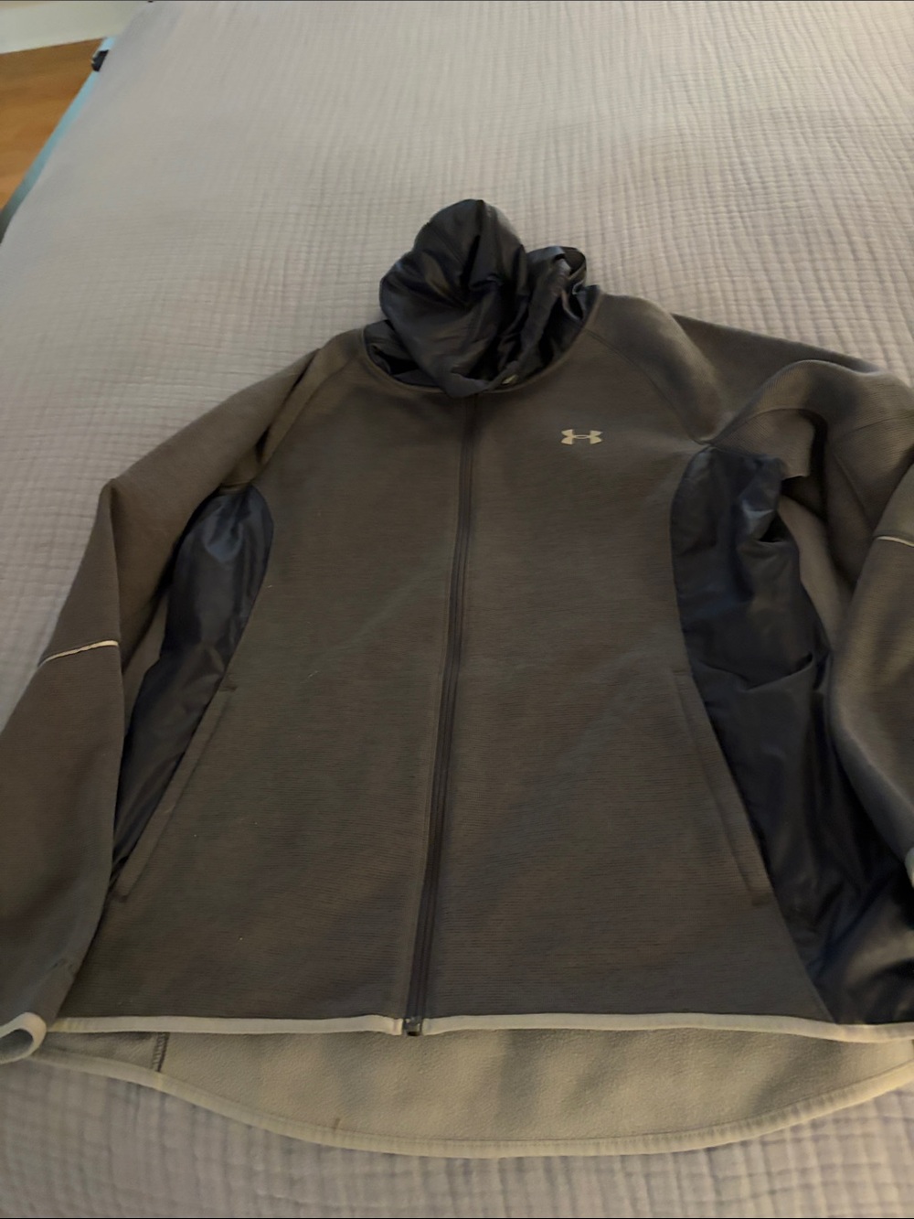 Under Armour Women’s  Full-Zip Hooded Performance Jacket - Dark Gray/Black